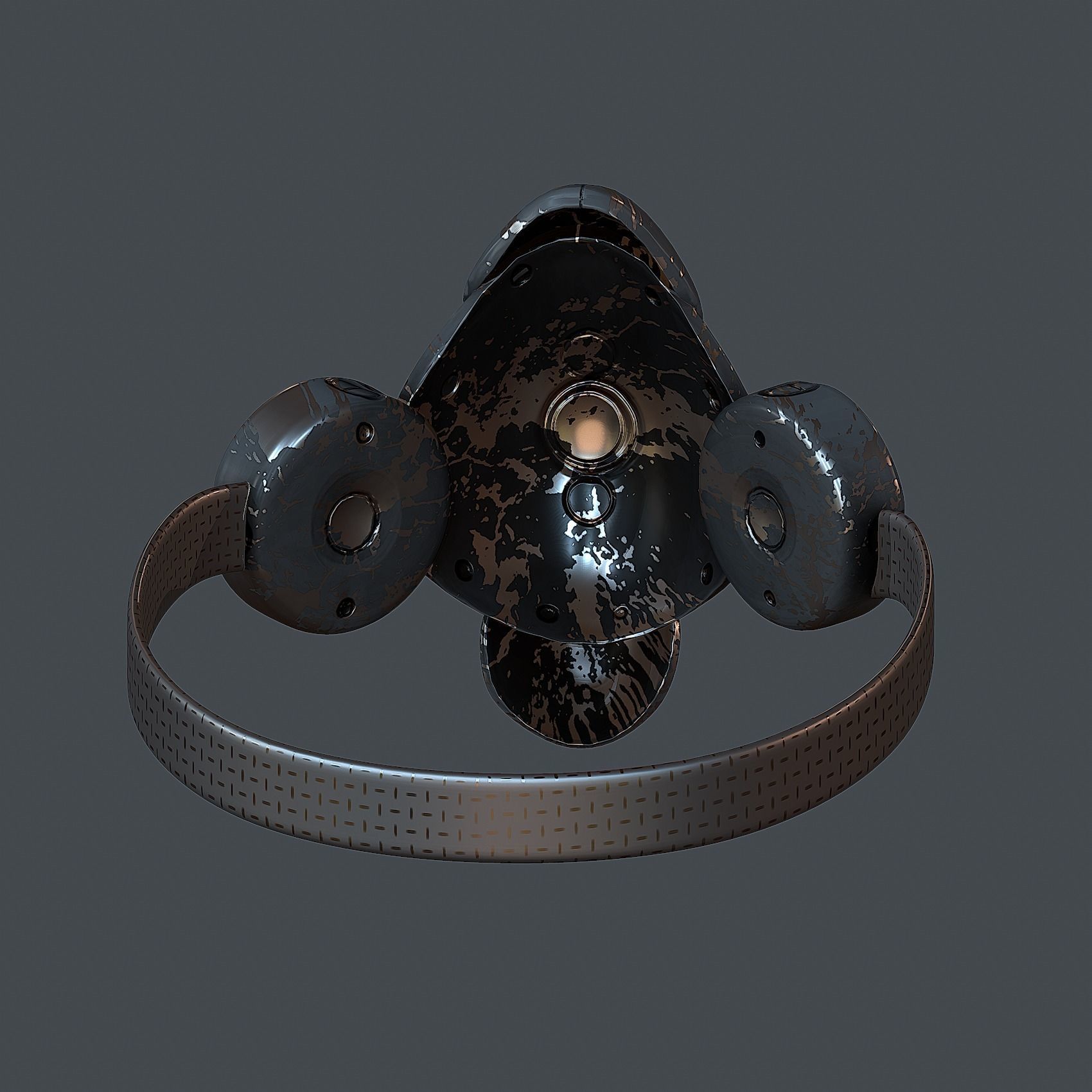 Gas mask helmet 3d model scifi Low-poly Low-poly 3D model_5