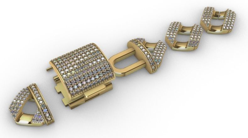 16 MM NEW CUBAN LINK FOR BRACELET OR NECKLACE 3D print model_17