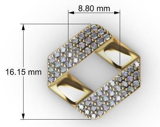 16 MM NEW CUBAN LINK FOR BRACELET OR NECKLACE 3D print model_7