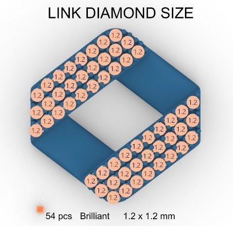 16 MM NEW CUBAN LINK FOR BRACELET OR NECKLACE 3D print model_10