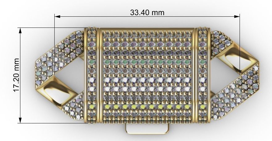 16 MM NEW CUBAN LINK FOR BRACELET OR NECKLACE 3D print model_11