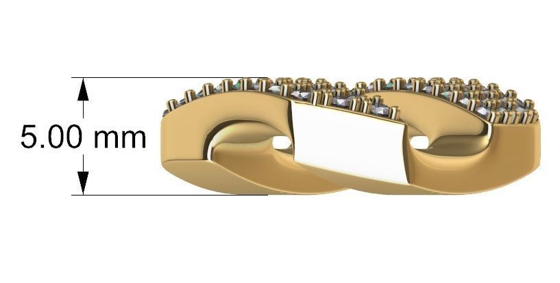 16 MM NEW CUBAN LINK FOR BRACELET OR NECKLACE 3D print model_8