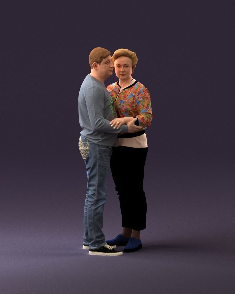 001016 man in gray top holding hands blonde woman 3D Print Ready 3D print model_14