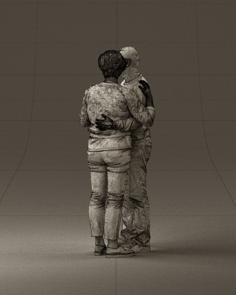 001016 man in gray top holding hands blonde woman 3D Print Ready 3D print model_31