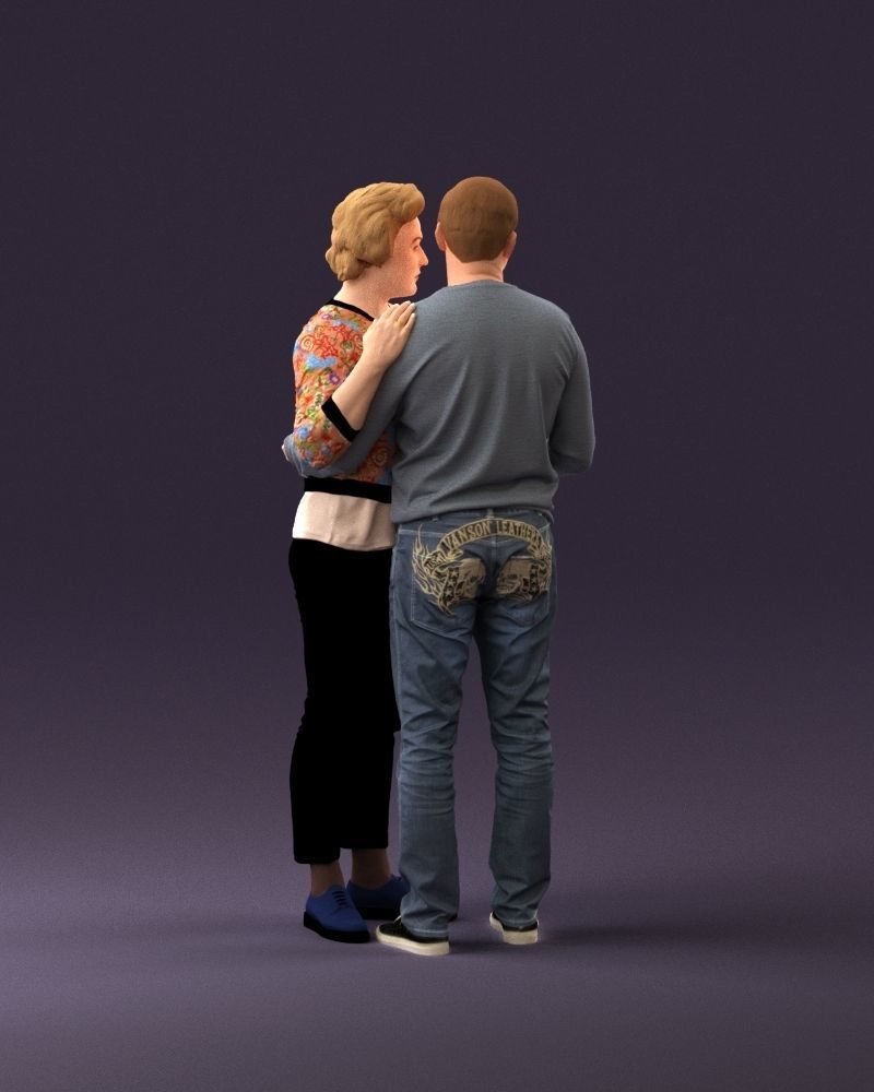 001016 man in gray top holding hands blonde woman 3D Print Ready 3D print model_17