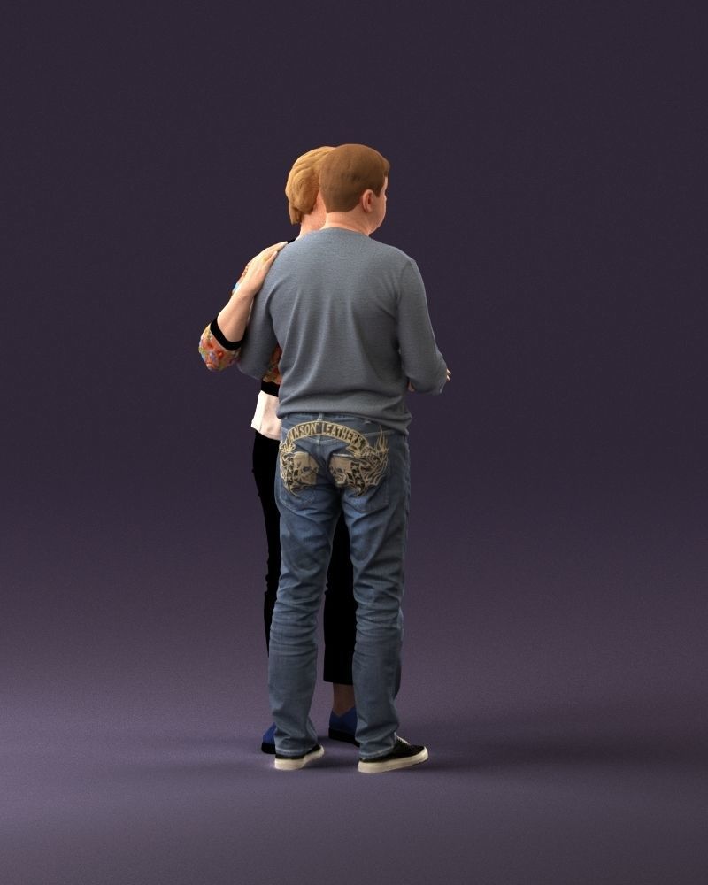 001016 man in gray top holding hands blonde woman 3D Print Ready 3D print model_16