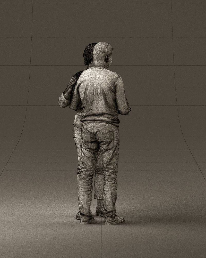 001016 man in gray top holding hands blonde woman 3D Print Ready 3D print model_28