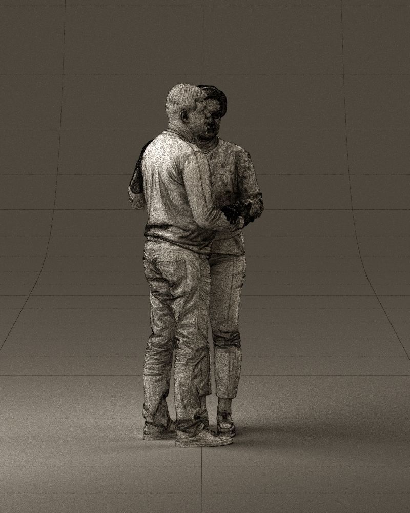 001016 man in gray top holding hands blonde woman 3D Print Ready 3D print model_27