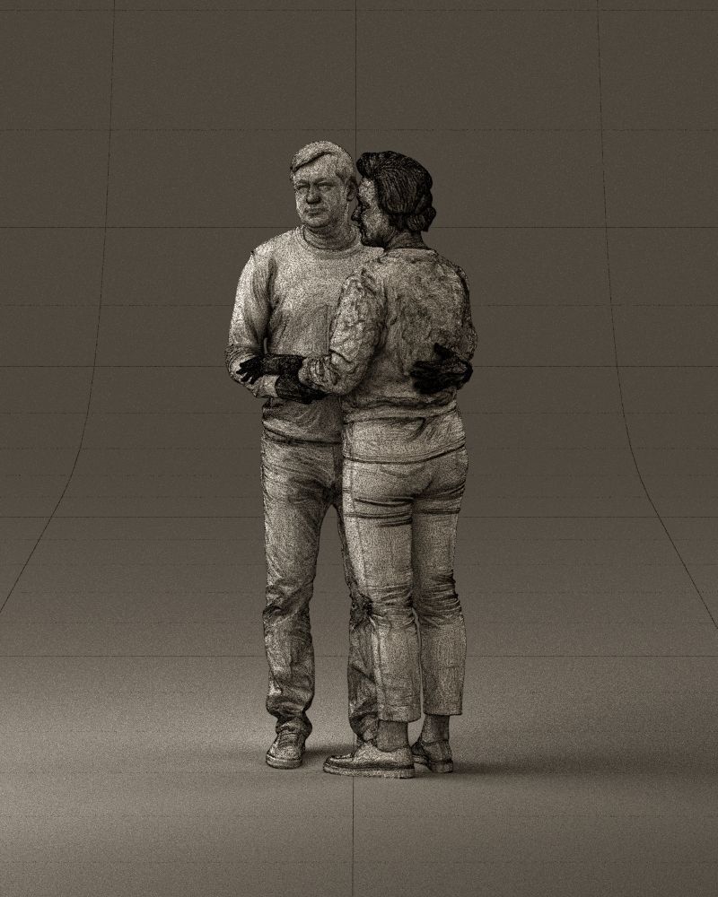 001016 man in gray top holding hands blonde woman 3D Print Ready 3D print model_33