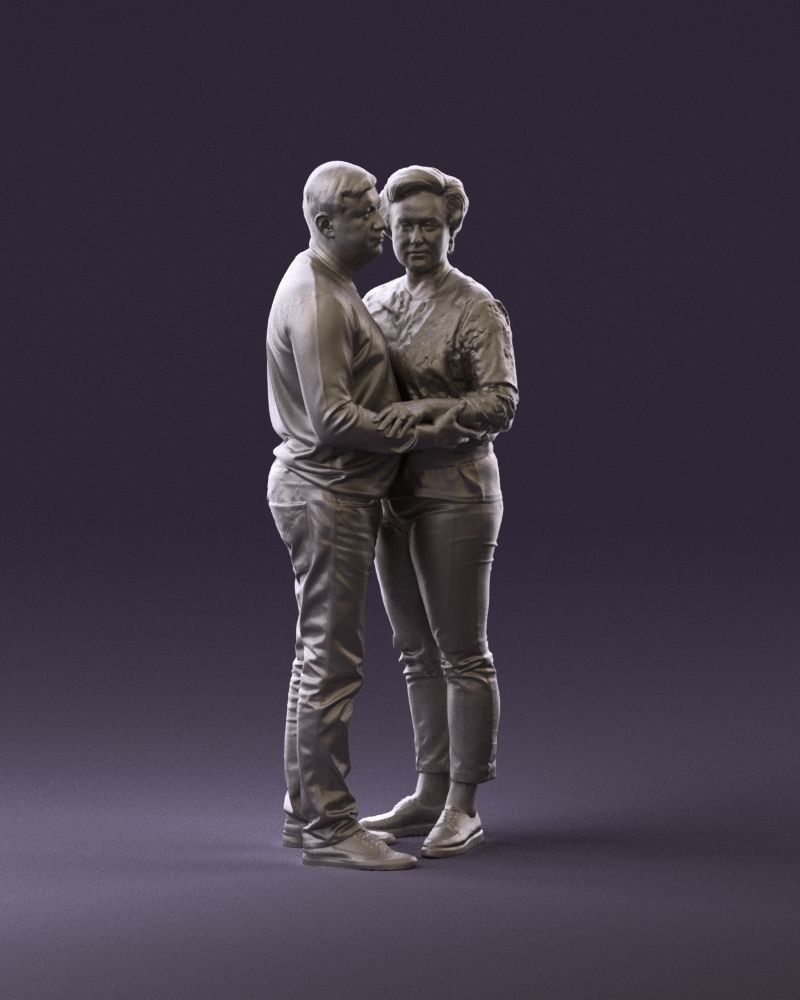 001016 man in gray top holding hands blonde woman 3D Print Ready 3D print model_2
