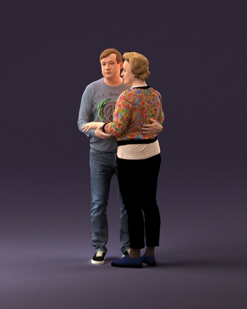001016 man in gray top holding hands blonde woman 3D Print Ready 3D print model_21
