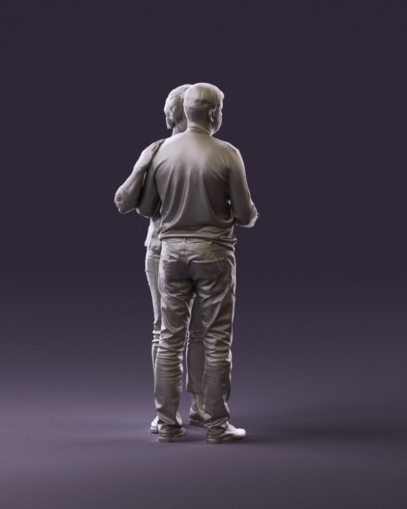 001016 man in gray top holding hands blonde woman 3D Print Ready 3D print model_4