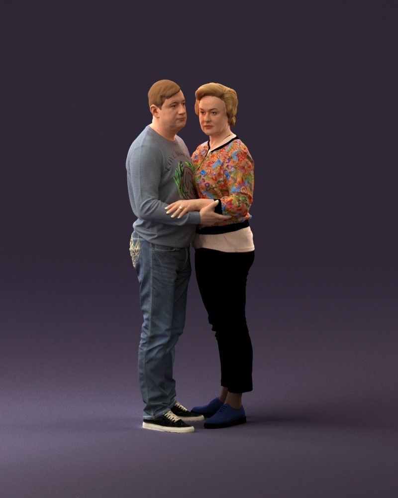 001016 man in gray top holding hands blonde woman 3D Print Ready 3D print model_13