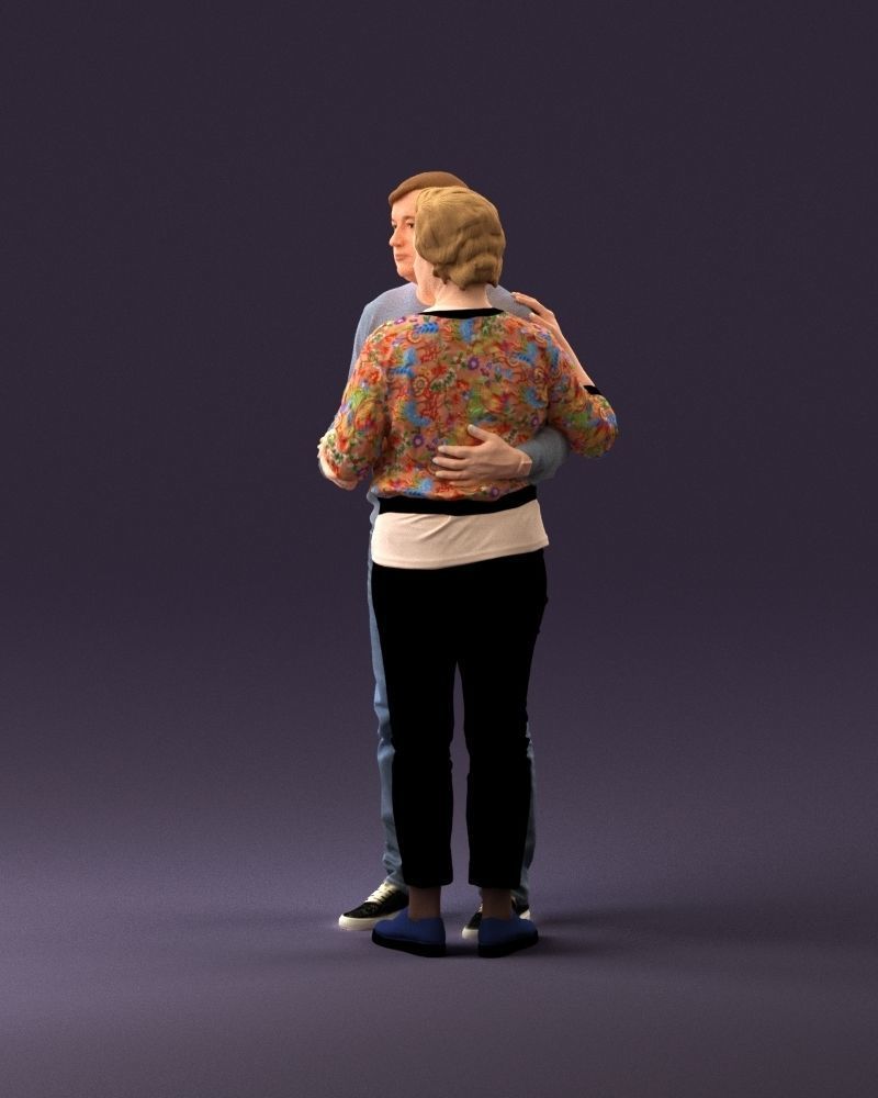 001016 man in gray top holding hands blonde woman 3D Print Ready 3D print model_20