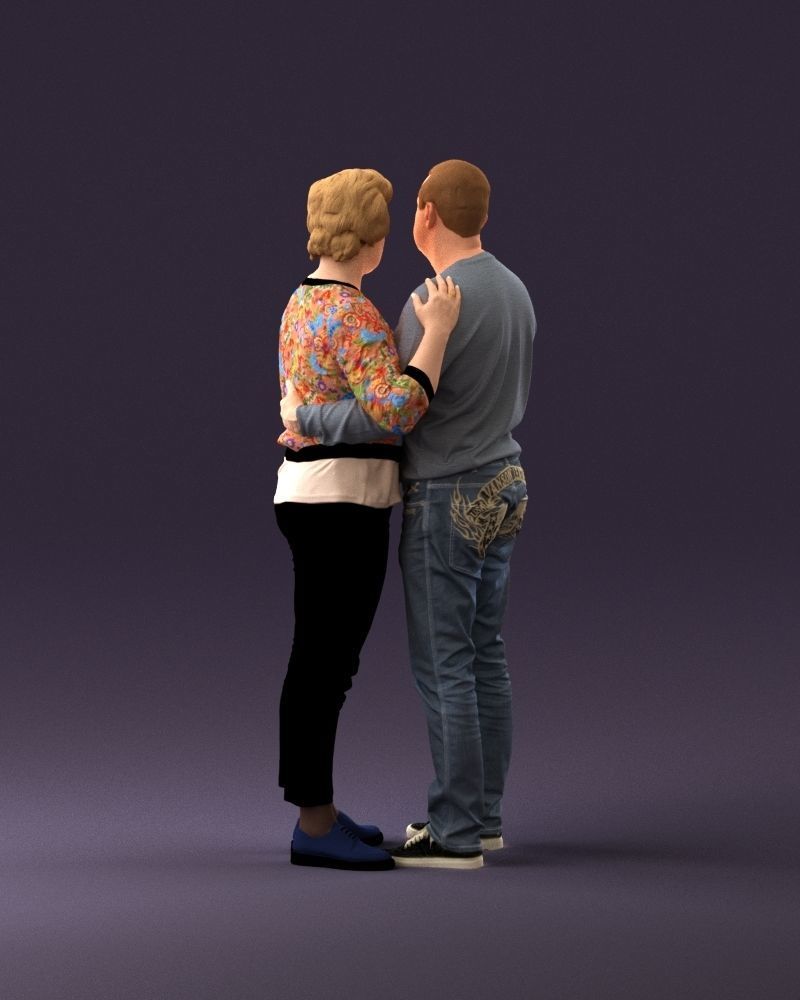 001016 man in gray top holding hands blonde woman 3D Print Ready 3D print model_18