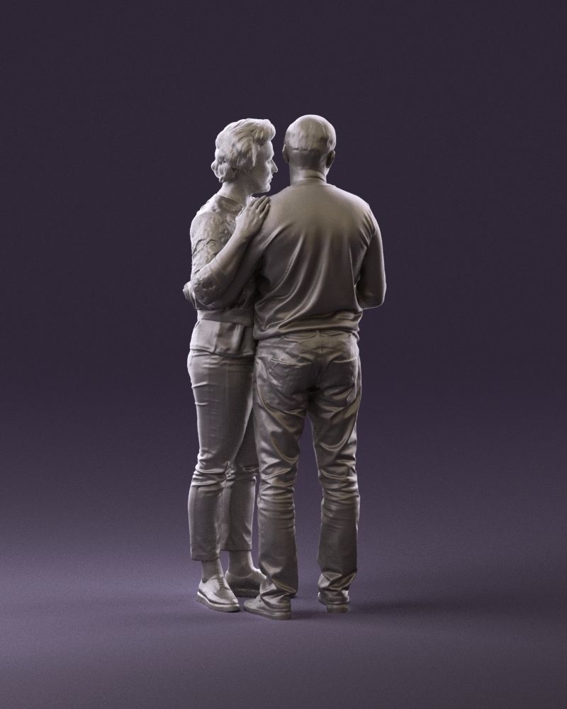 001016 man in gray top holding hands blonde woman 3D Print Ready 3D print model_5