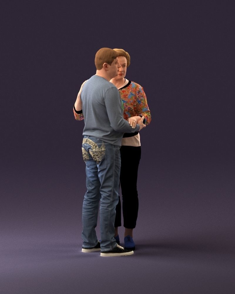 001016 man in gray top holding hands blonde woman 3D Print Ready 3D print model_15