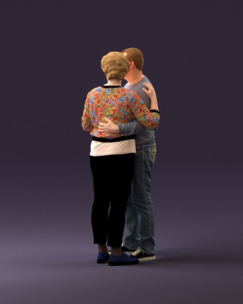 001016 man in gray top holding hands blonde woman 3D Print Ready 3D print model_19