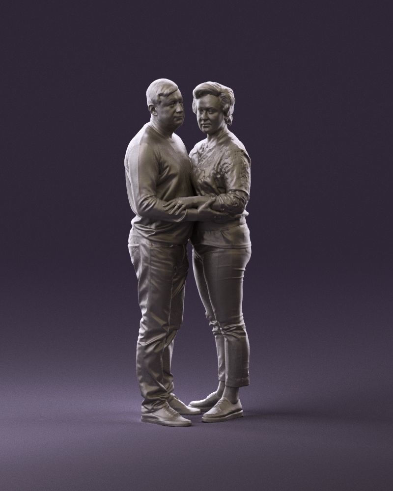 001016 man in gray top holding hands blonde woman 3D Print Ready 3D print model_1