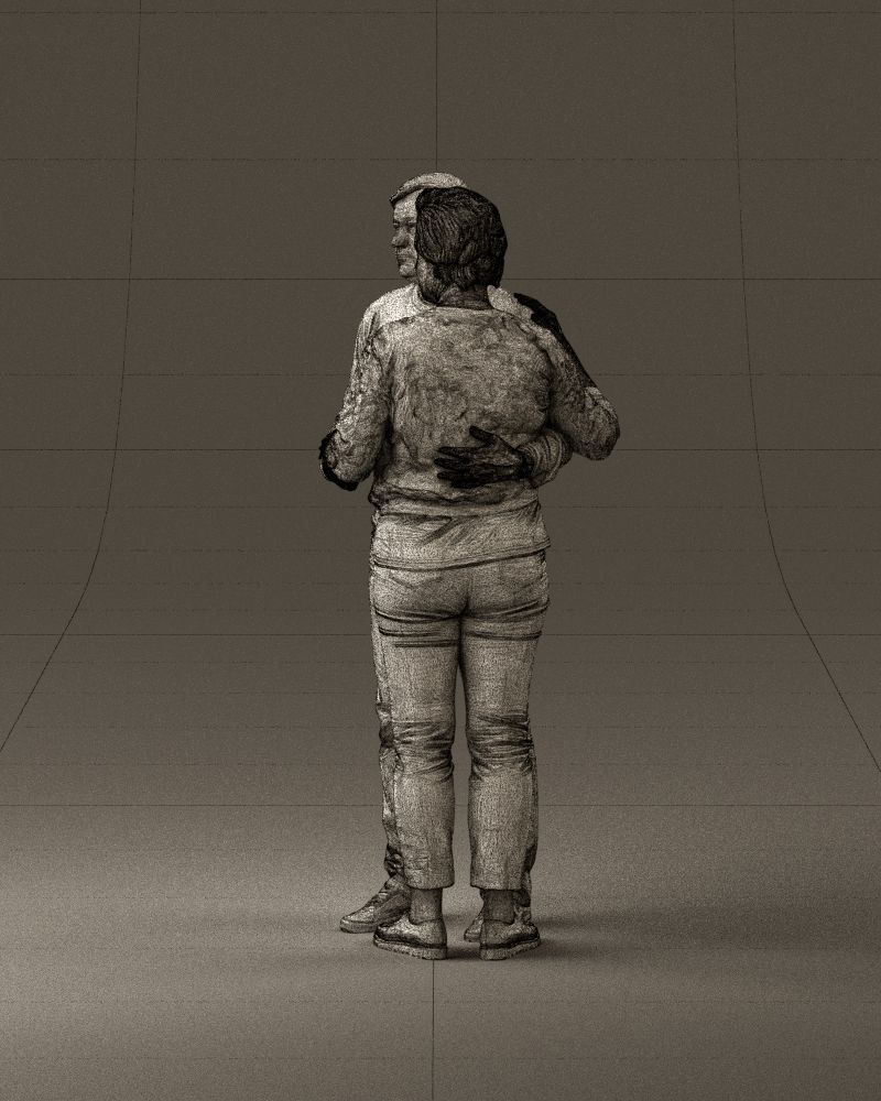 001016 man in gray top holding hands blonde woman 3D Print Ready 3D print model_32