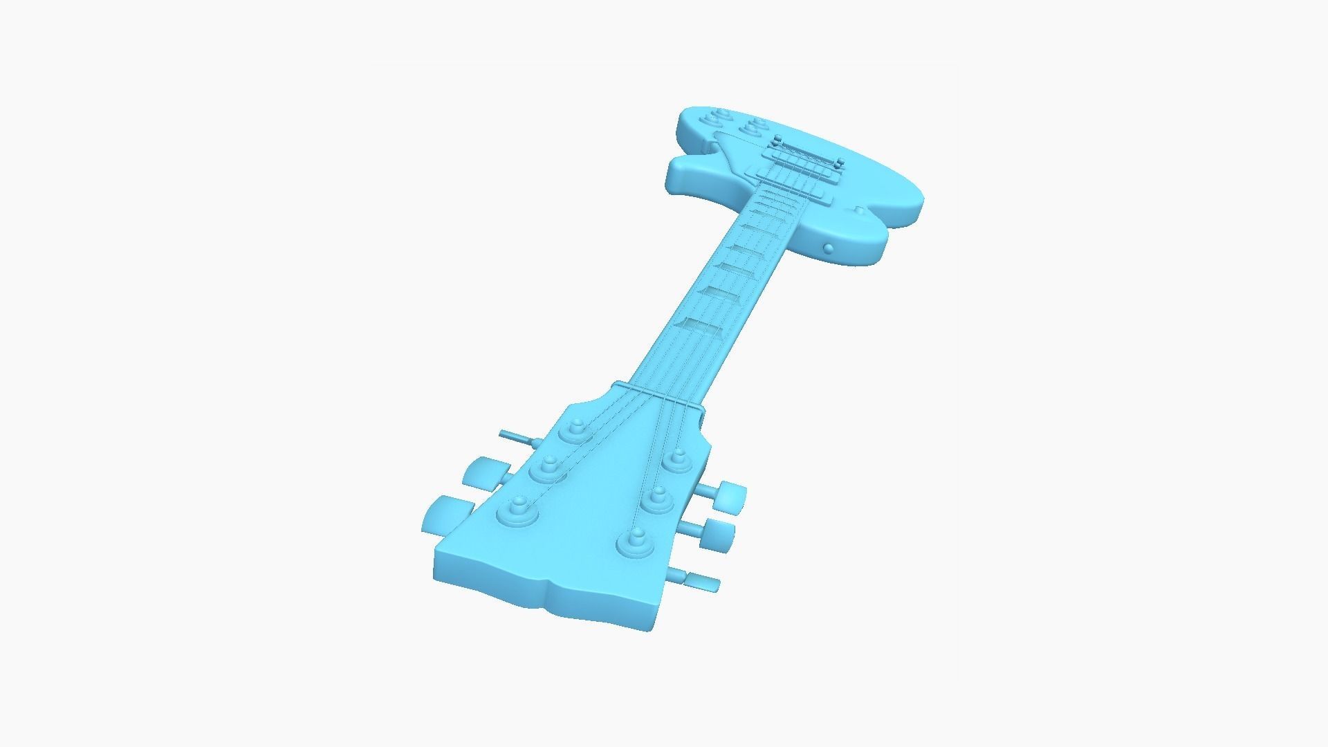 Electric Guitar C02 Red Wood - Music Instrument Design Low-poly 3D model_10