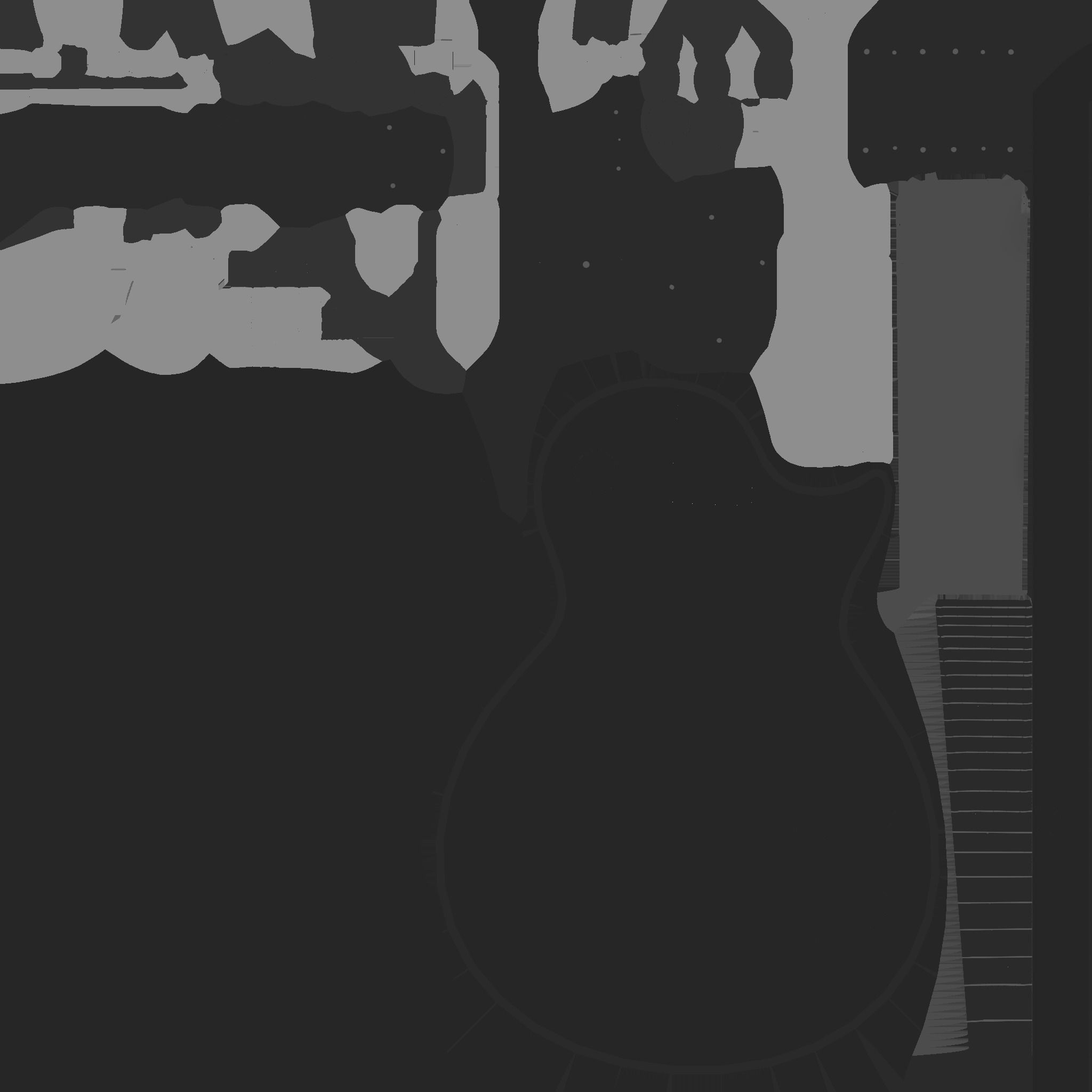 Electric Guitar C02 Red Wood - Music Instrument Design Low-poly 3D model_24