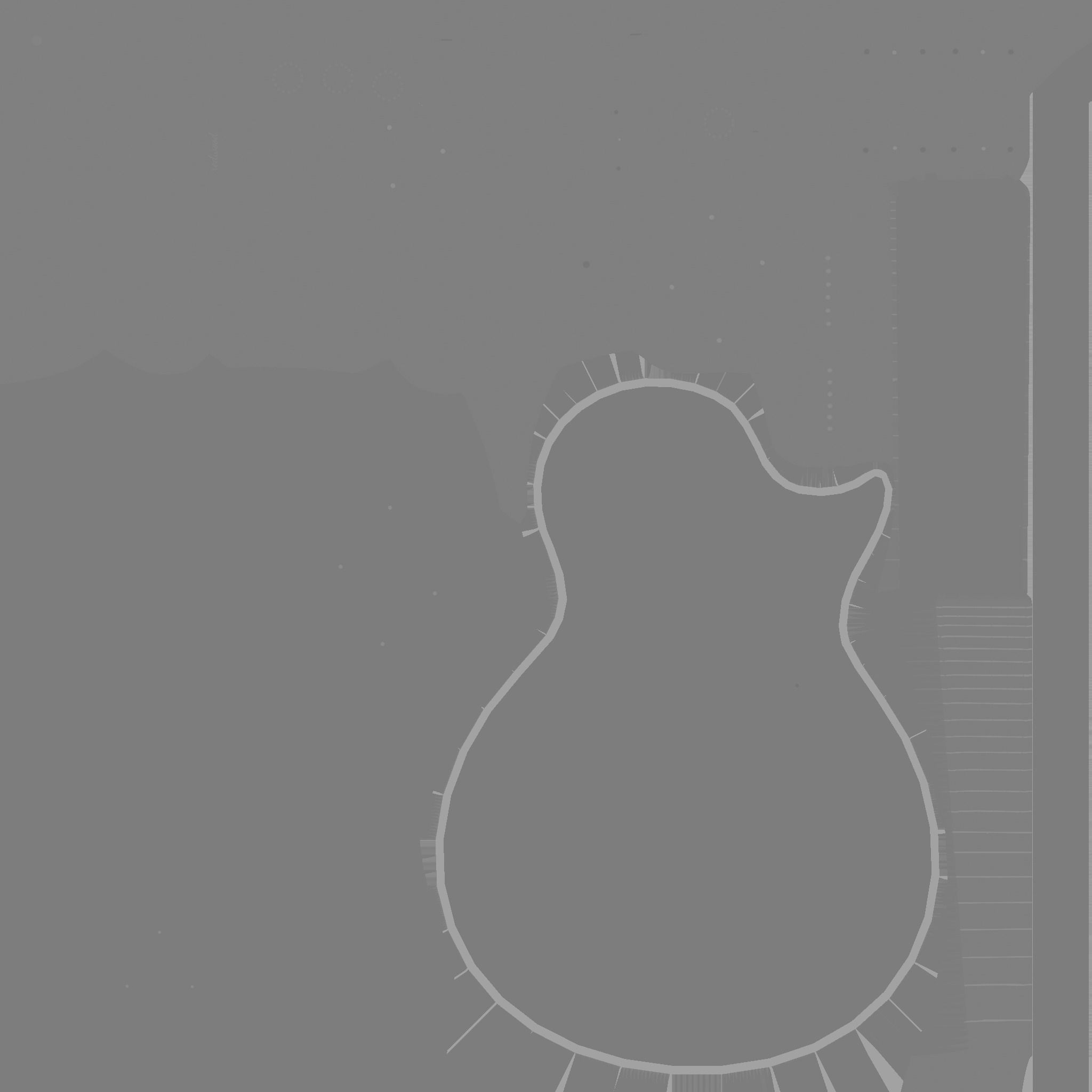 Electric Guitar C02 Red Wood - Music Instrument Design Low-poly 3D model_21