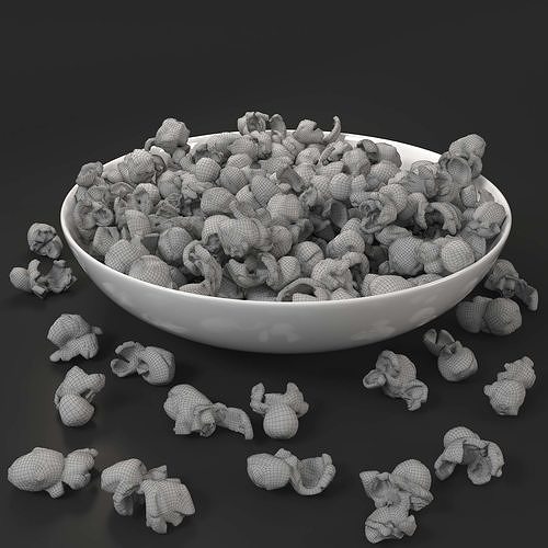 chips-Cheetos-popcorn-snack-Cheese Puff Low-poly 3D model 5