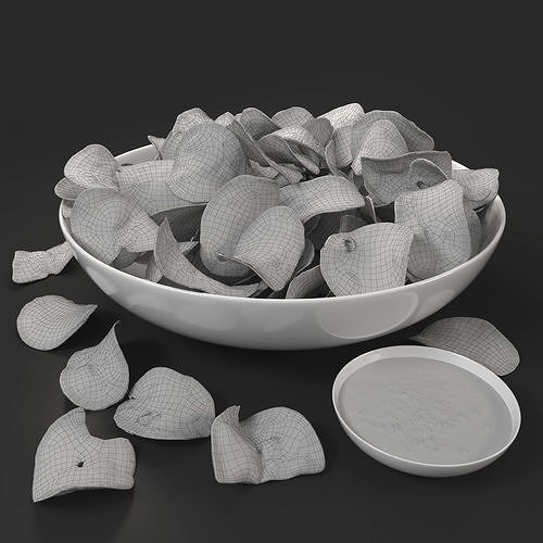 chips-Cheetos-popcorn-snack-Cheese Puff Low-poly 3D model 7