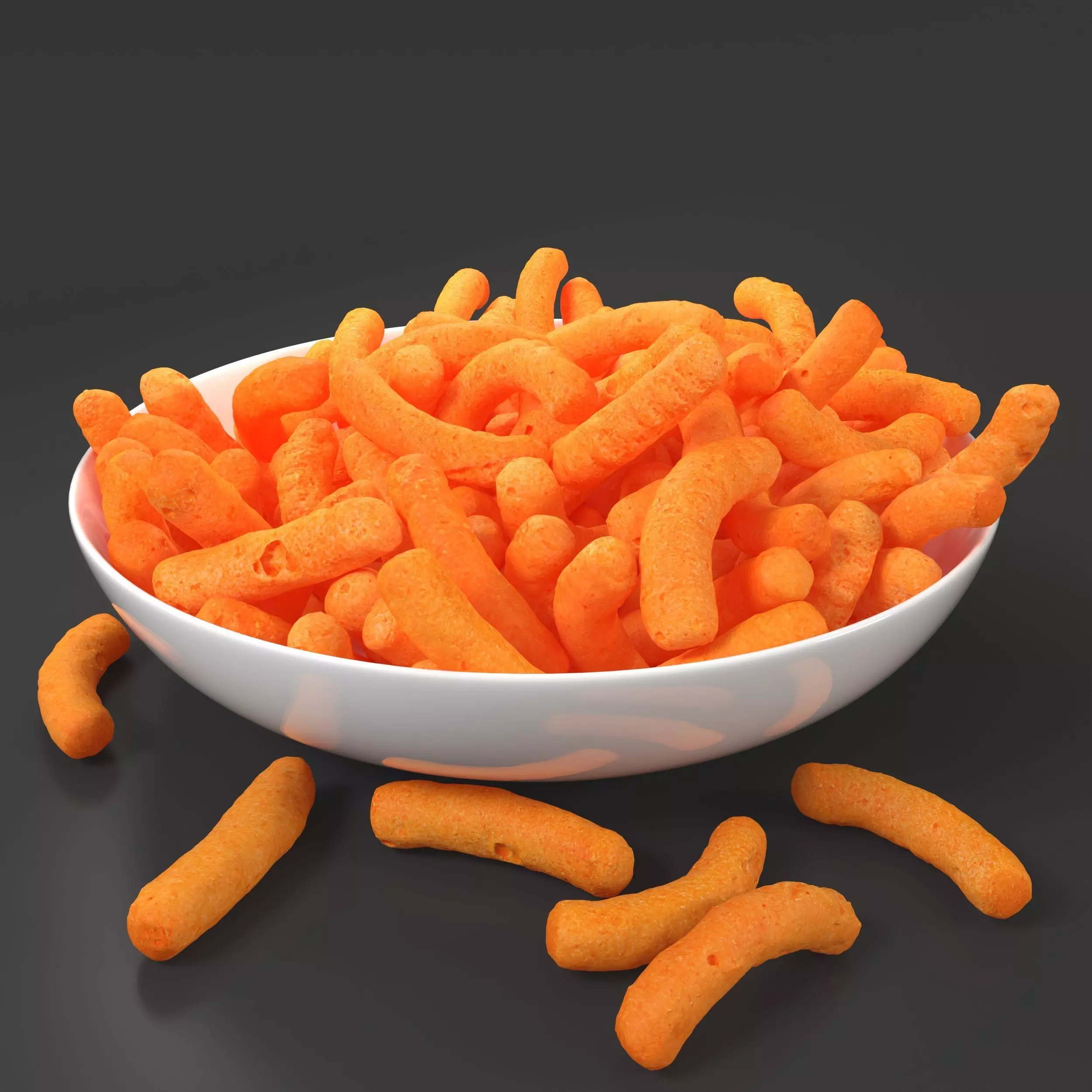 chips-Cheetos-popcorn-snack-Cheese Puff Low-poly 3D model_0