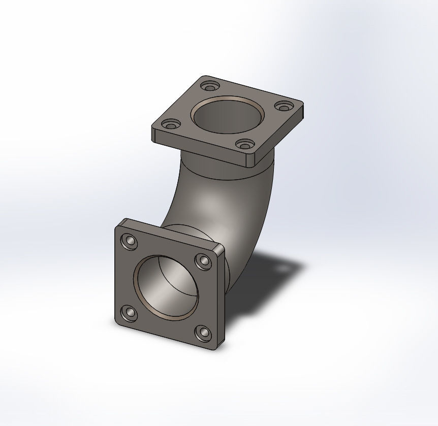Pipe and flange 3D model_7