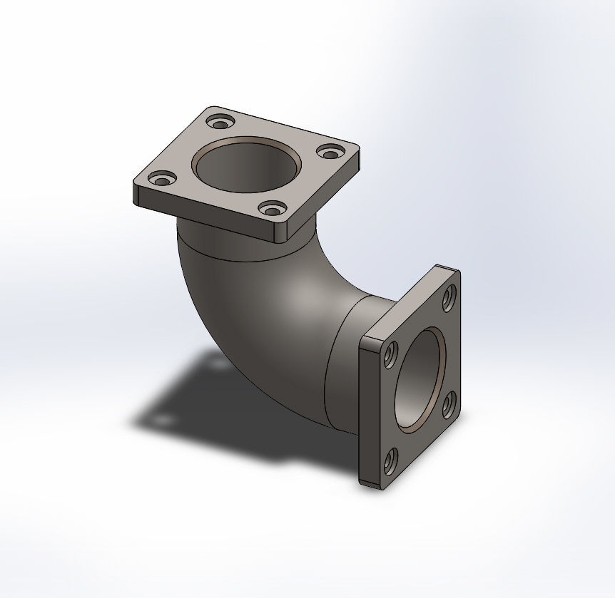 Pipe and flange 3D model_6