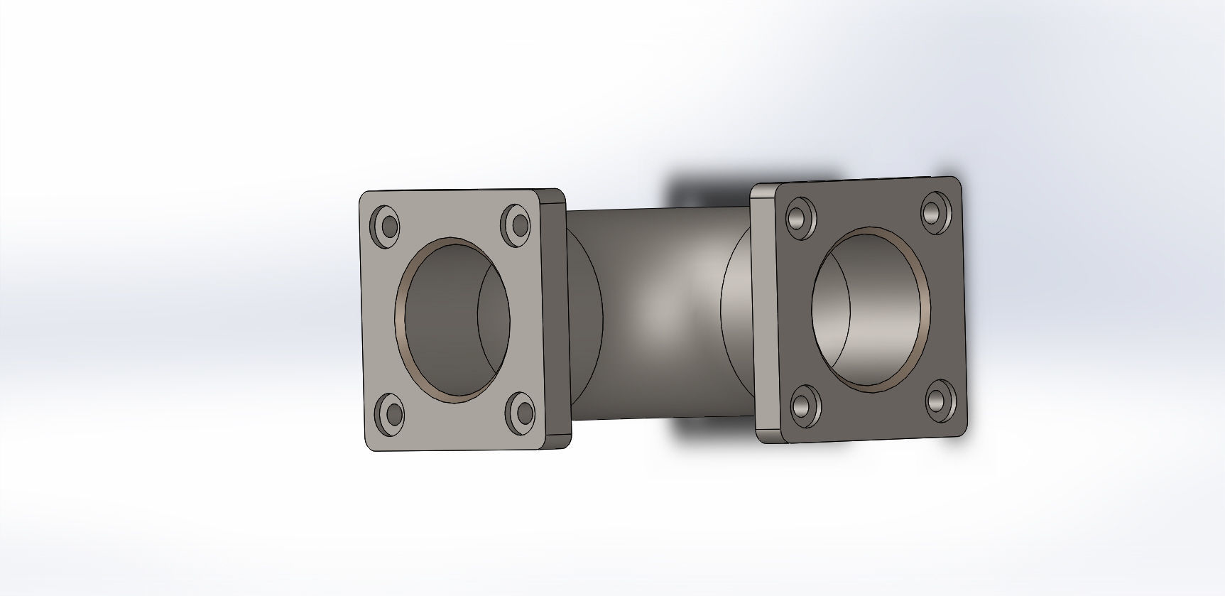 Pipe and flange 3D model_4