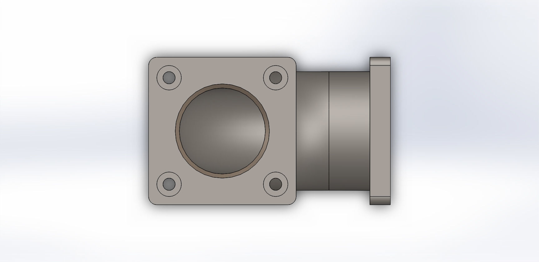 Pipe and flange 3D model_2