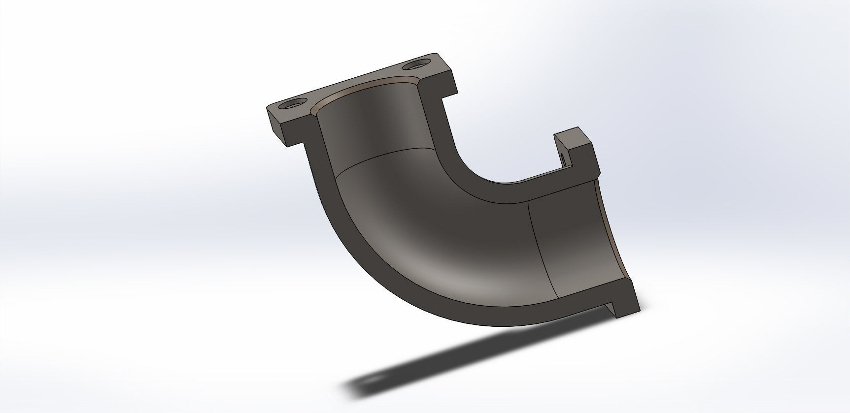 Pipe and flange 3D model_3
