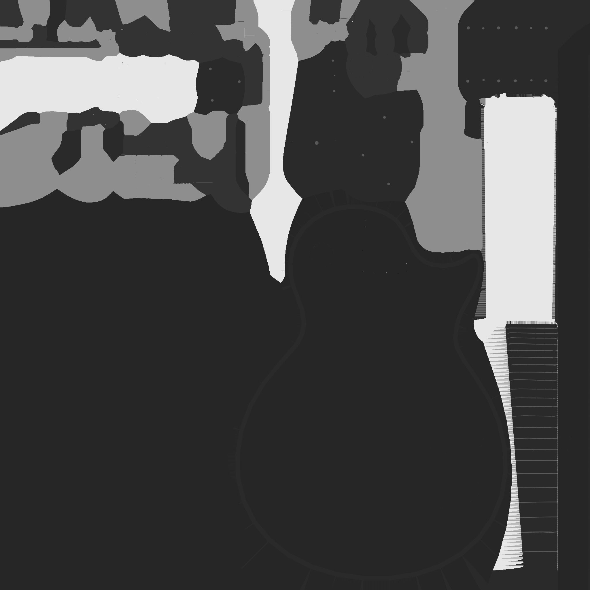 Electric Guitar C03 Light Wood - Music Instrument Design Low-poly 3D model_24