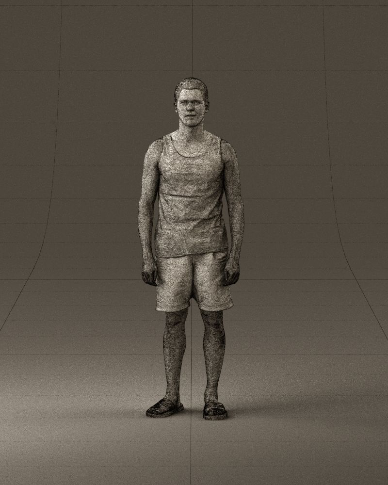 001018 man in orange shorts with a t-shirt 3D Print Ready 3D print model_24