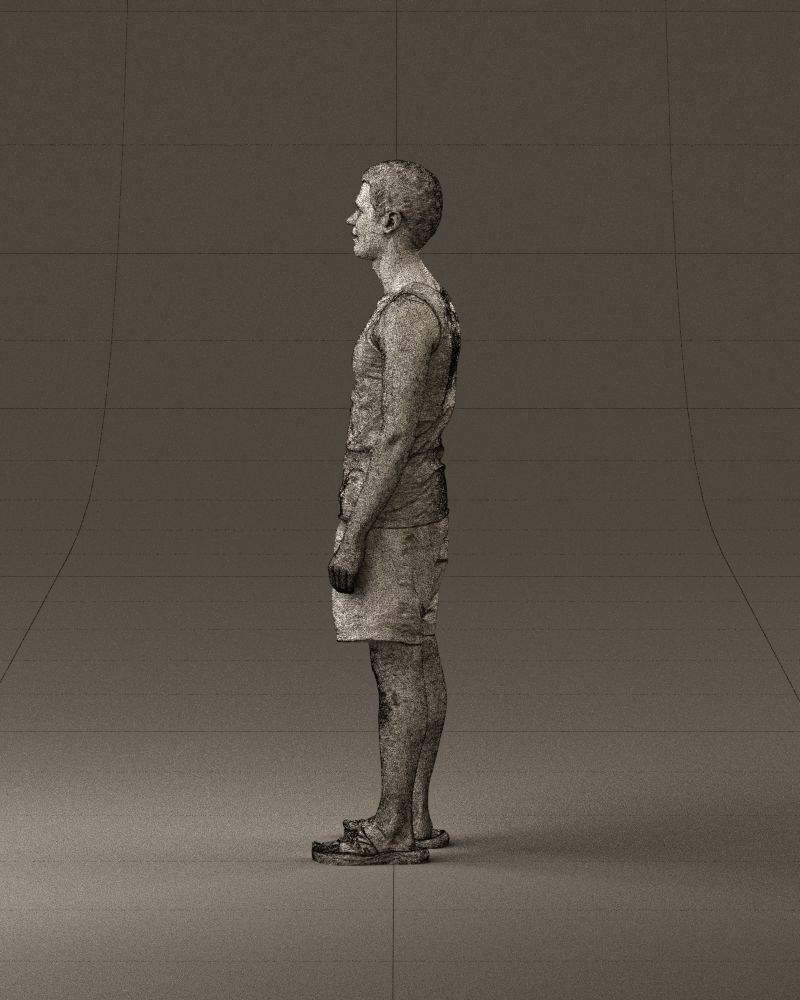 001018 man in orange shorts with a t-shirt 3D Print Ready 3D print model_32