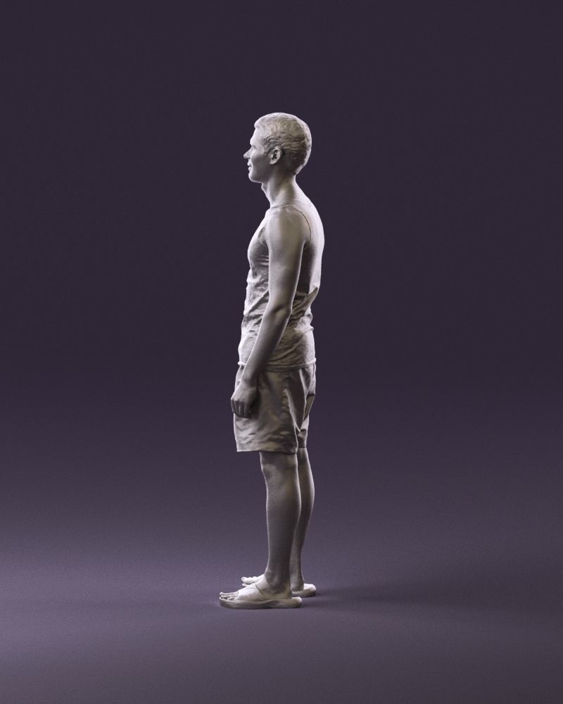 001018 man in orange shorts with a t-shirt 3D Print Ready 3D print model_8