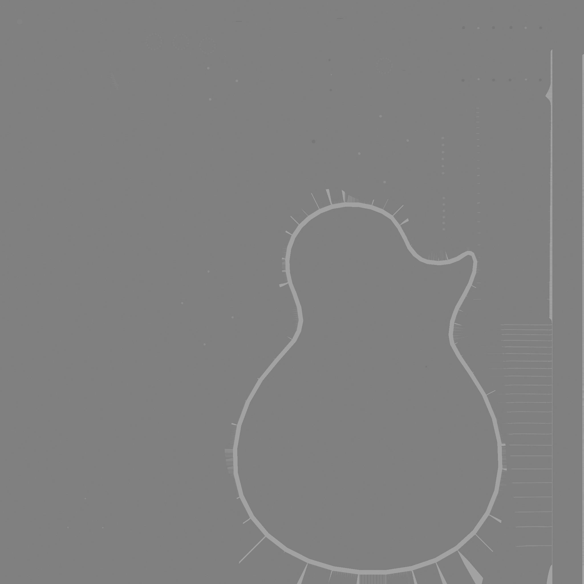 Electric Guitar C05 Black - Music Instrument Design Low-poly 3D model_21