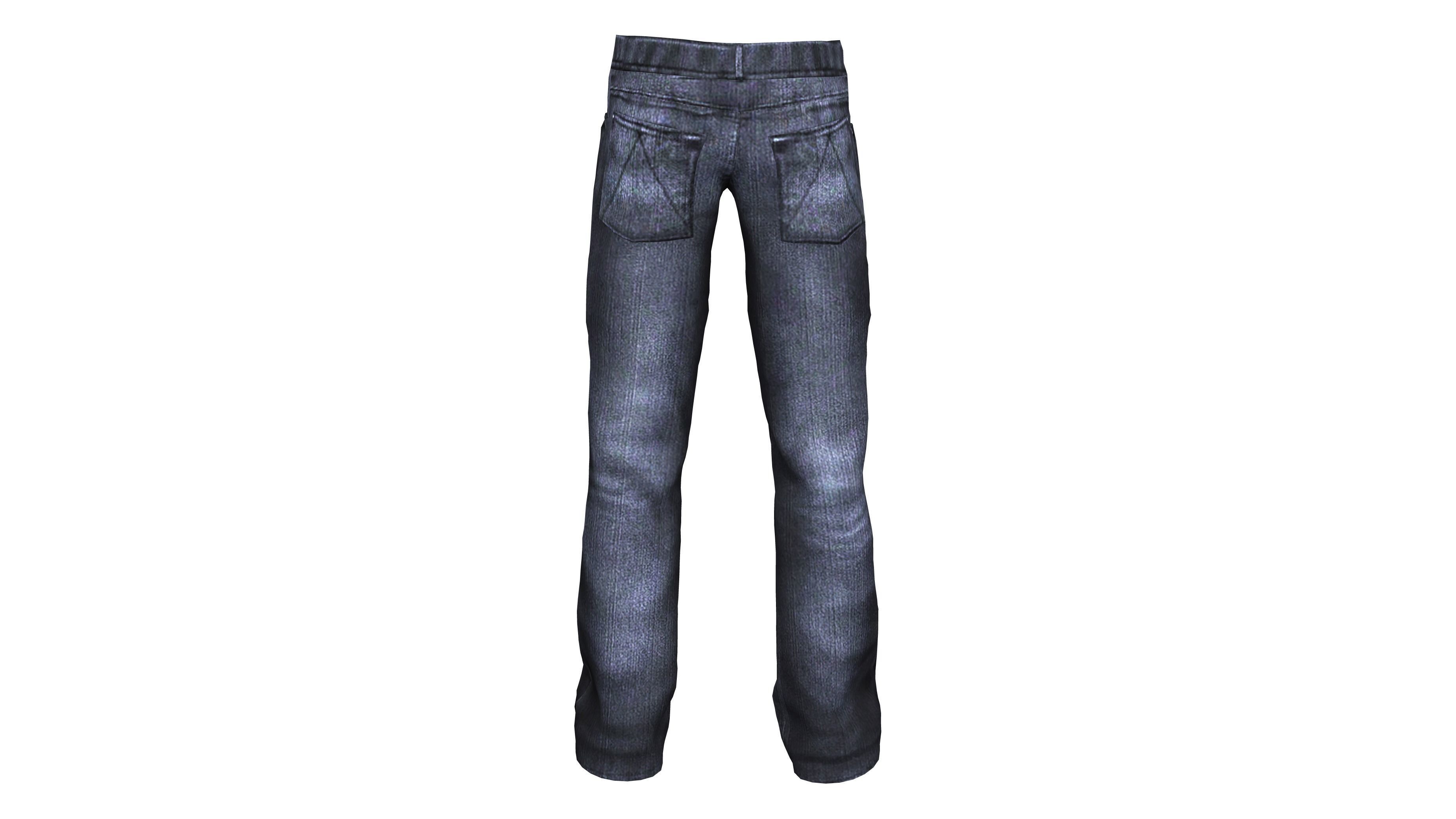 3D model Mens Jeans Pants V2 VR / AR / lowpoly CGTrader