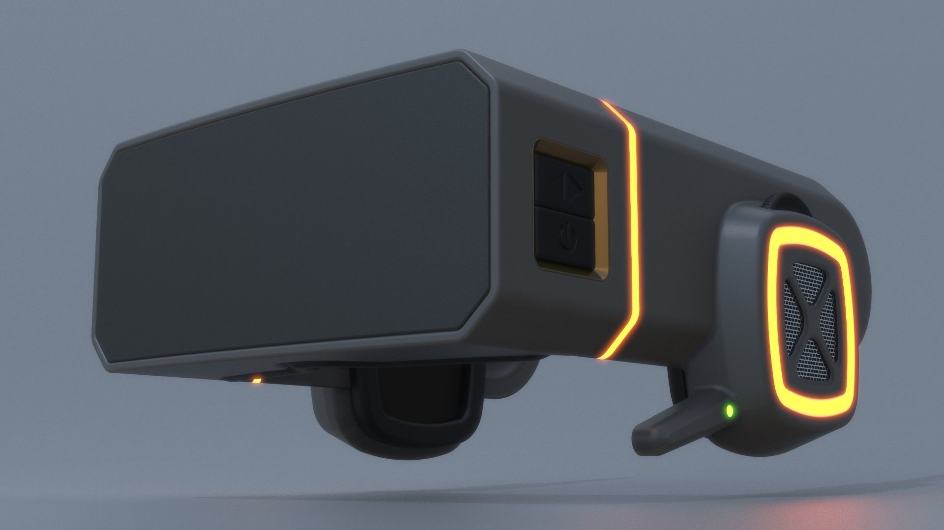 Sci Fi VR AR Headset Glasses 3D model_15