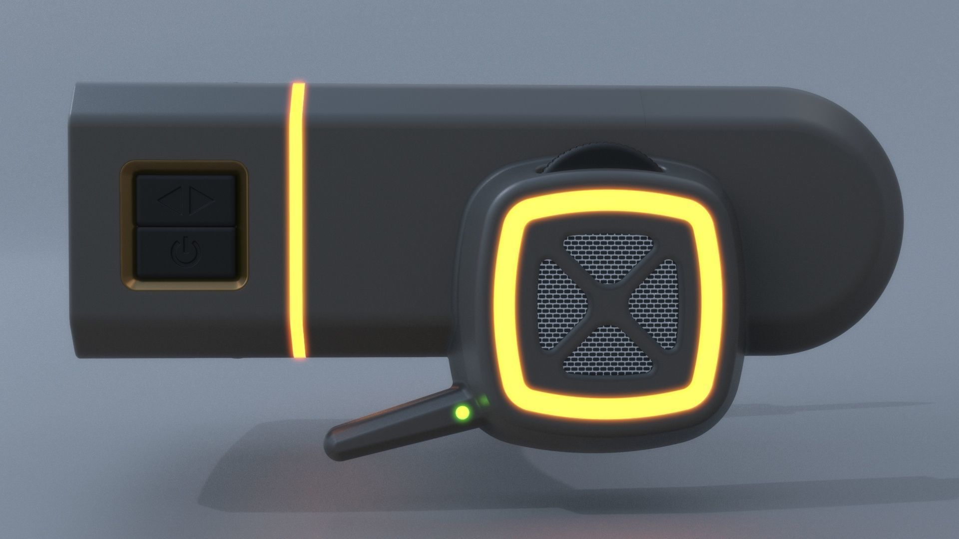 Sci Fi VR AR Headset Glasses 3D model_12