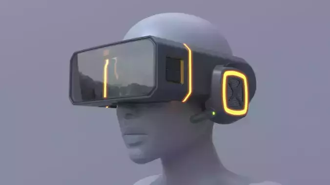 Sci Fi VR AR Headset Glasses 3D model