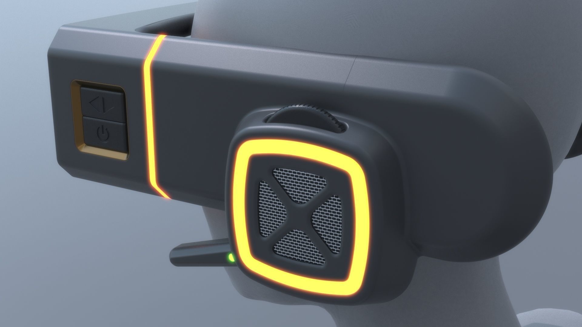 Sci Fi VR AR Headset Glasses 3D model_4