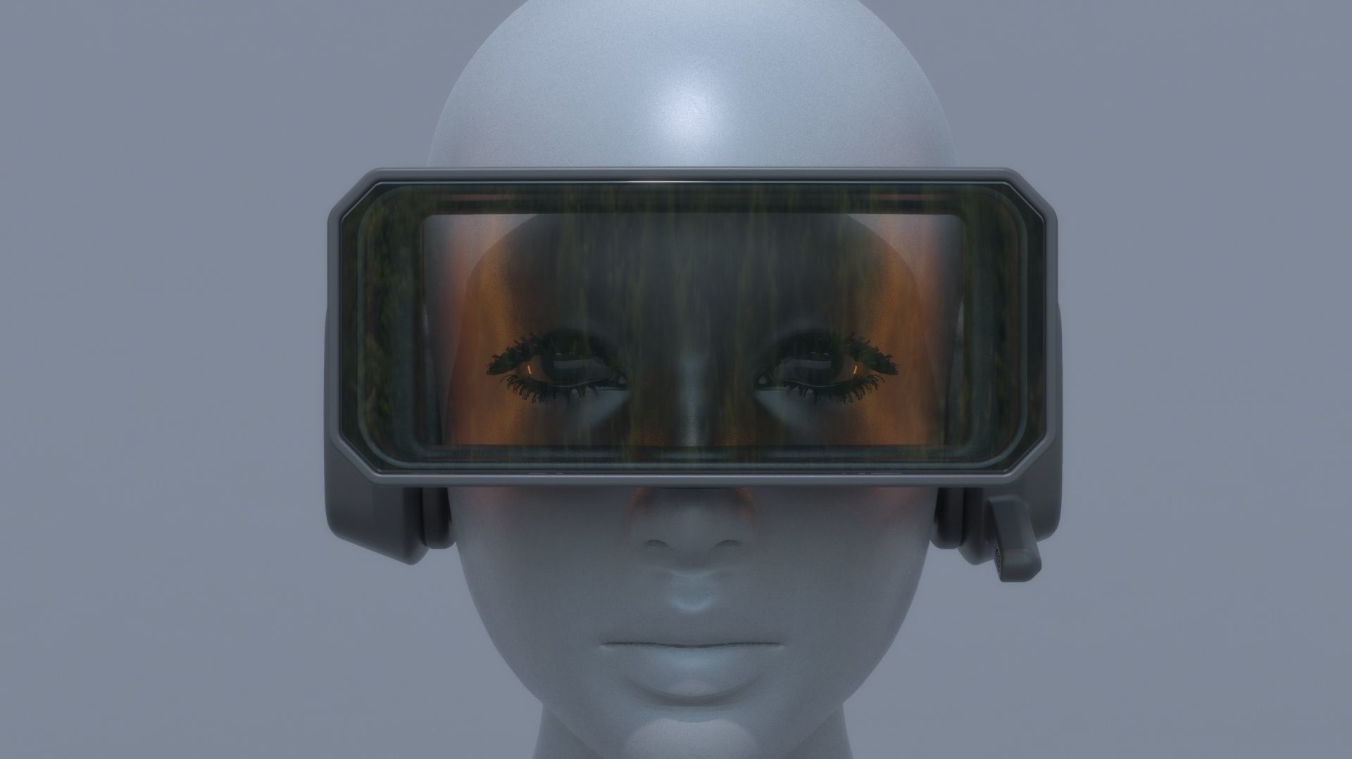 Sci Fi VR AR Headset Glasses 3D model_7