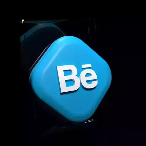 Behance logo Icon Low-poly 3D model Low-poly 3D model
