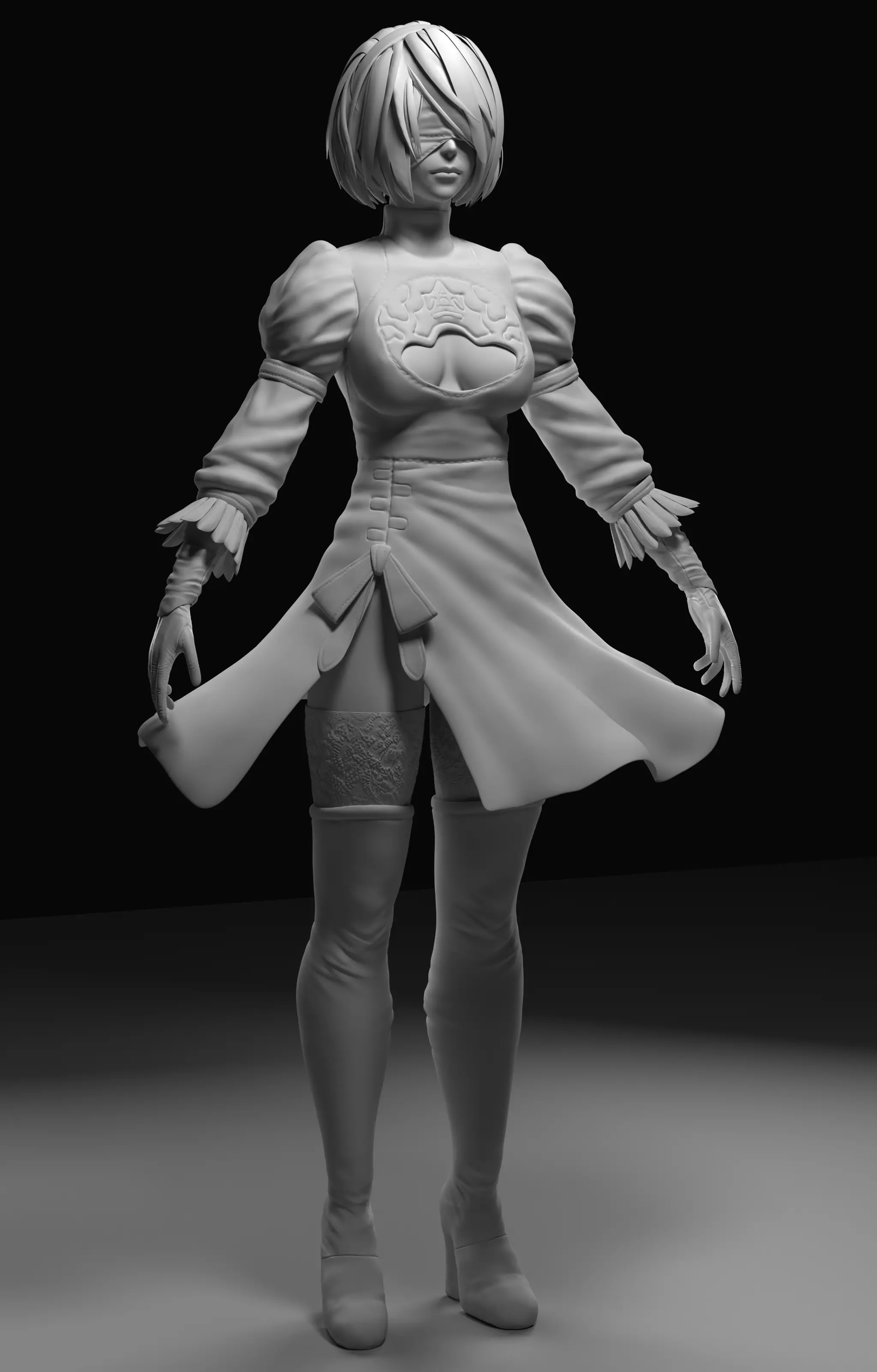 Nier automata 2b 3d model 3D model