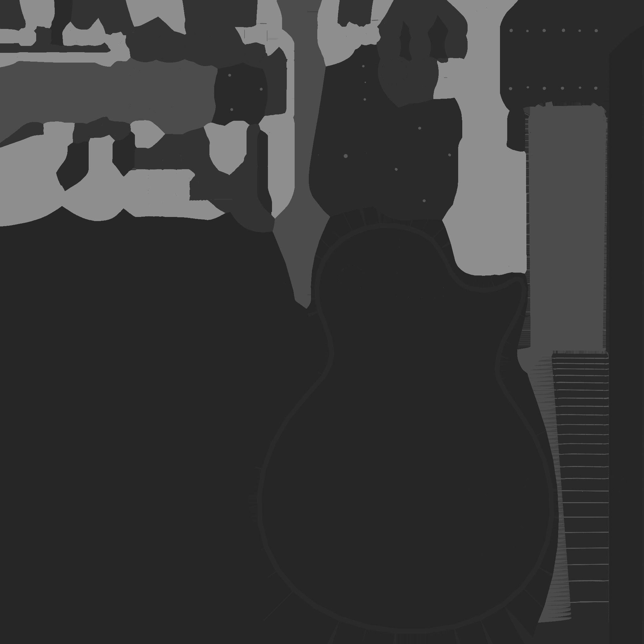 Electric Guitar C07 Blue - Music Instrument Design Low-poly 3D model_24