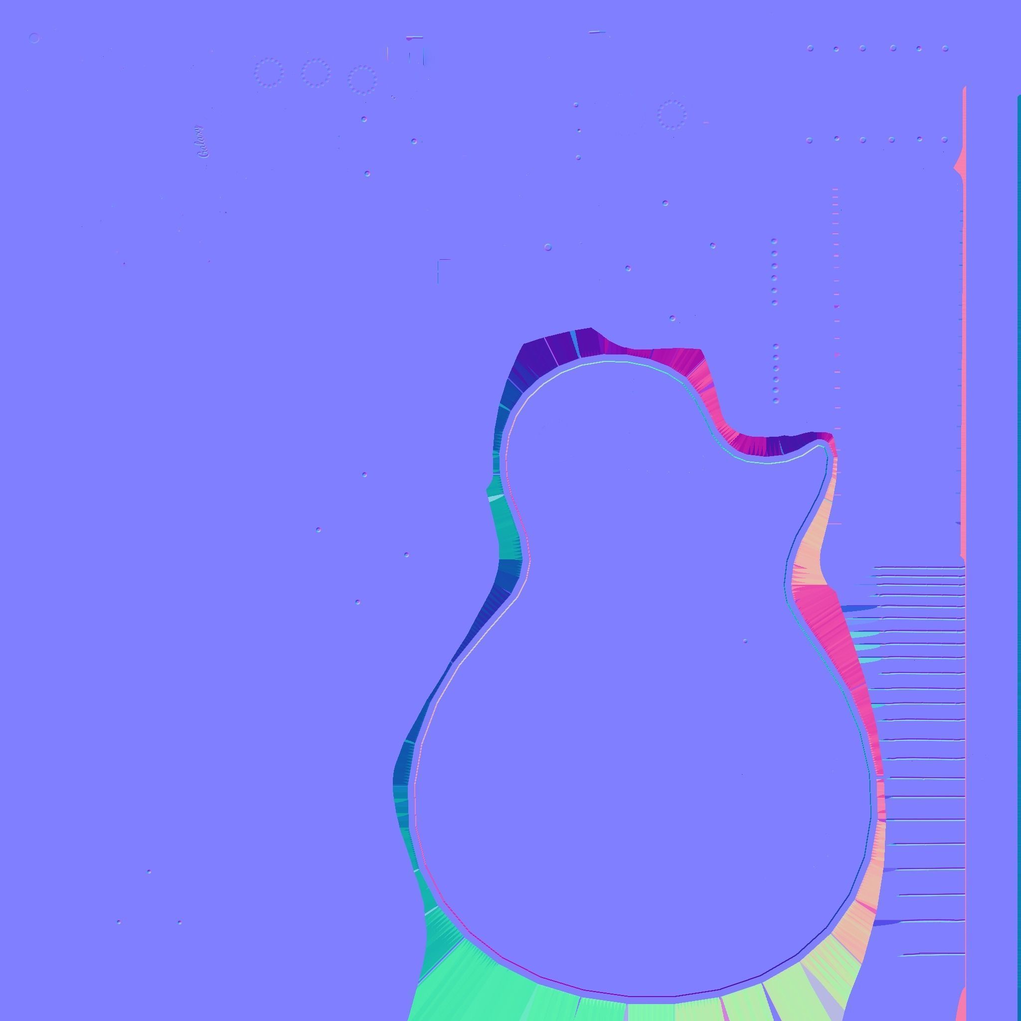 Electric Guitar C08 Galaxy - Music Instrument Design Low-poly 3D model_23